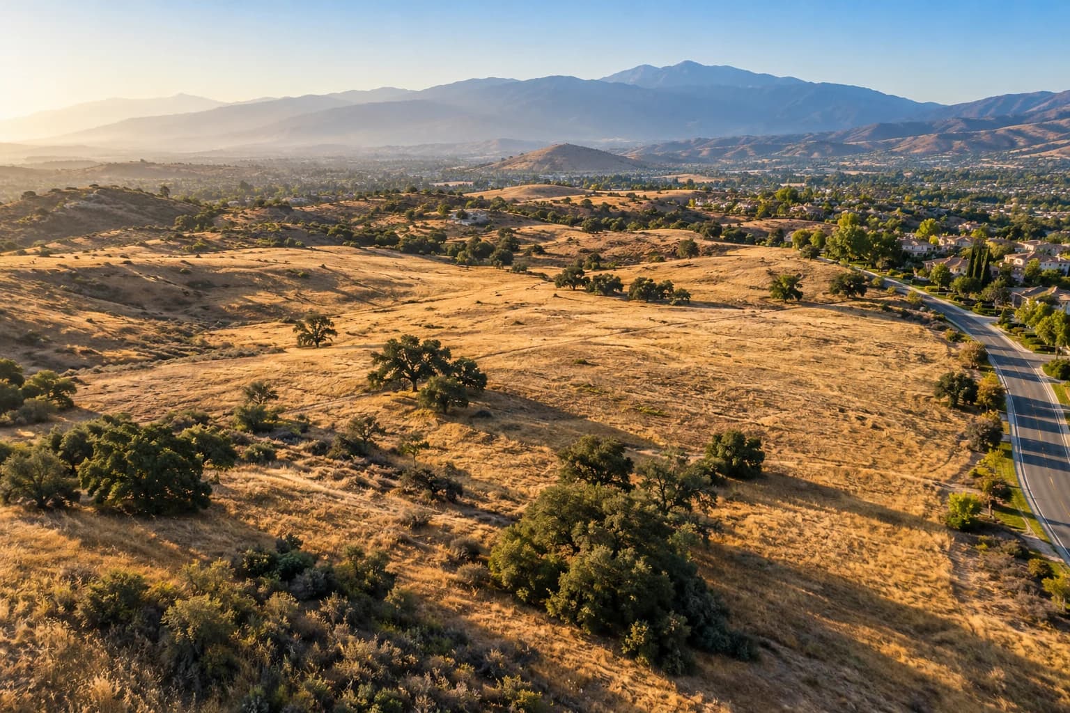 Illustrative open land near a California residential community